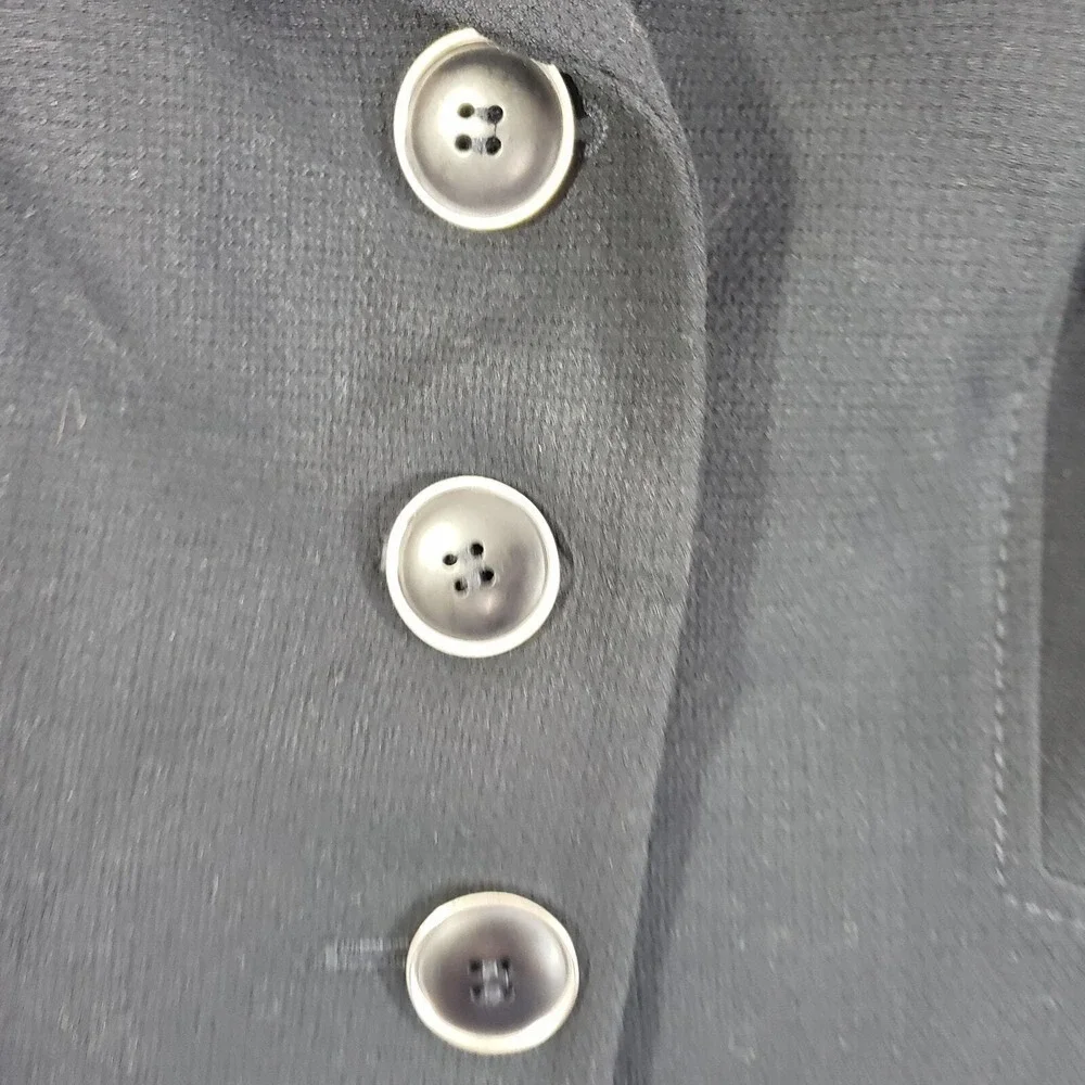 Ann Taylor Blazer Size 4 Navy Blue Jacket Business Career Button Front Office‎ - Picture 6 of 6